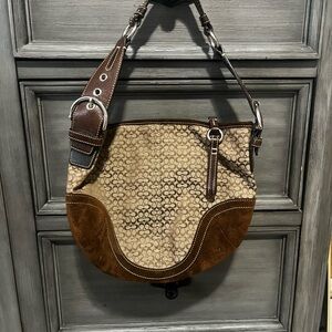 Coach Brown Leather Hobo Bag with Classic Design